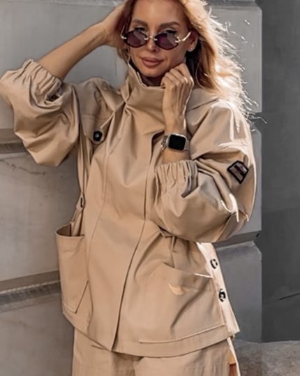 Укороченный тренч NoBurberry